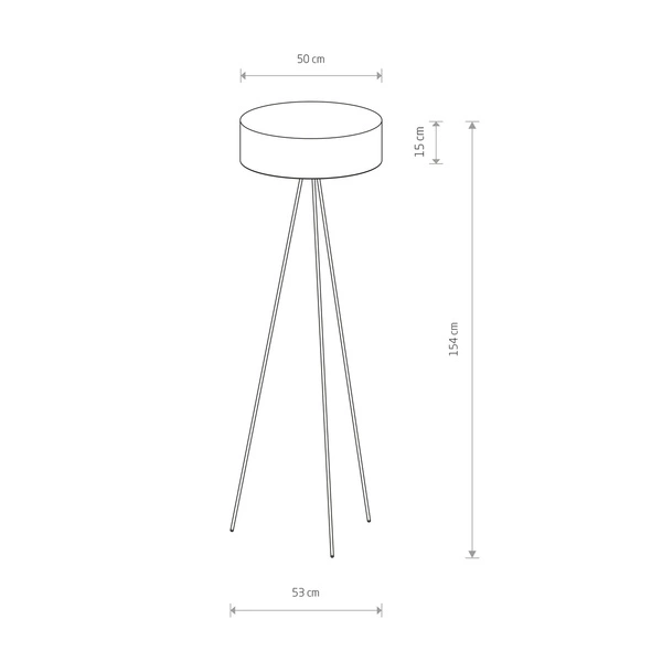 Lampa podłogowa CADILAC III 154cm 3xE27 | biały/czarny 8190