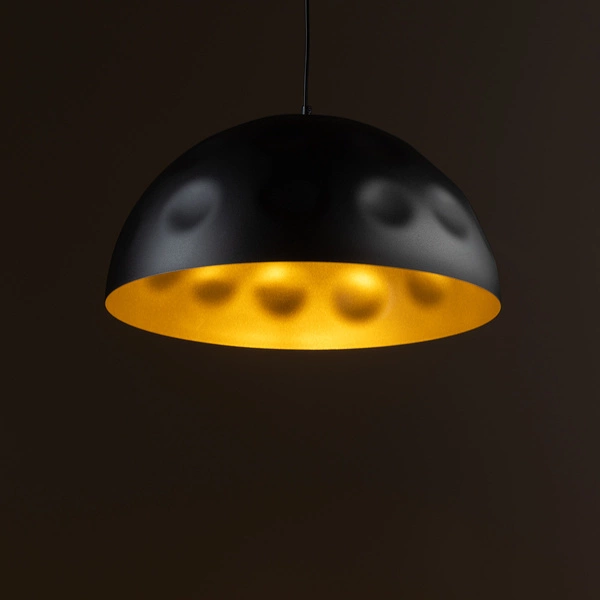 Lampa wisząca HEMISPHERE HIT L BLACK - GOLD śr. 50cm E27 | czarny/złoty 10703