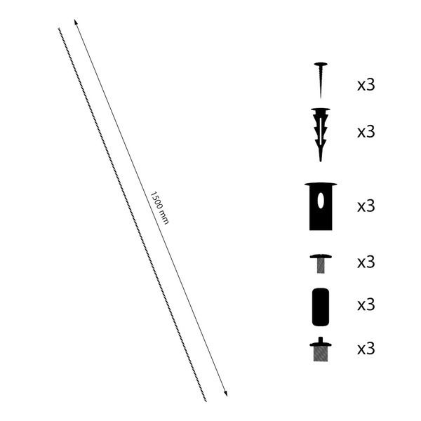 Zawiesie do szyny magnetic track 5mm