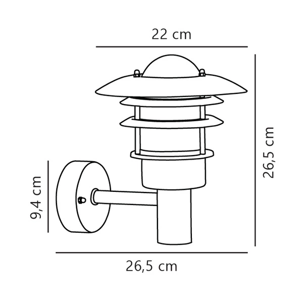 Kinkiet LØNSTRUP E27 60W Metal | Czarny
