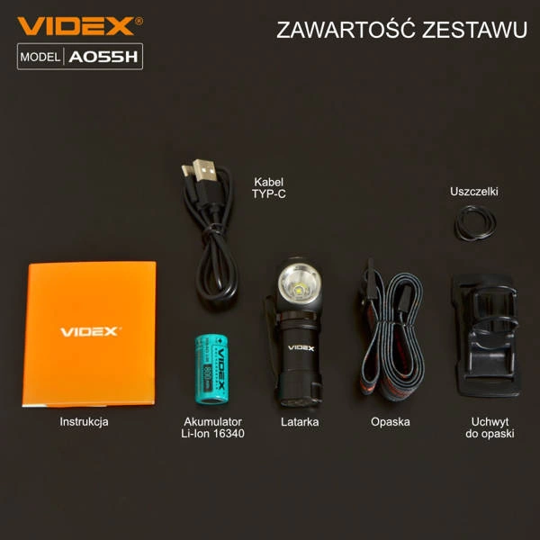 Kompaktowa latarka LED 10W IP68 5700K magnetyczna + opaska | czarny mat