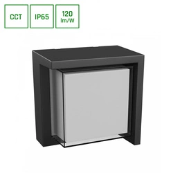 VERTO SQUARE EDGE 10W CCT 230V 160/120ST IP65 160X160X100MM CZARNY