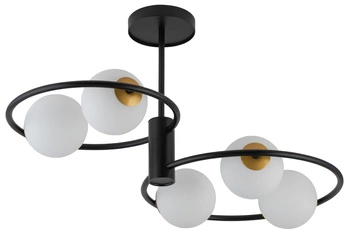 Lampa Sigma AQUA 5 plafon czarny 33468