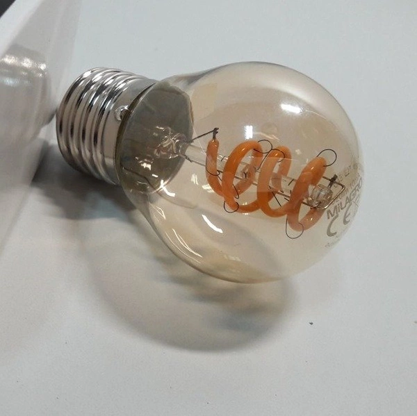 Żarówka FILAMENT LED E27 4W ciepła 3000K G45 gold spirala