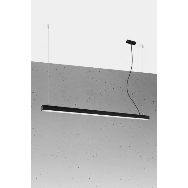 Lampa wisząca PINNE 1450 CZARNA 48W barwa ciepła 3000K TH.084