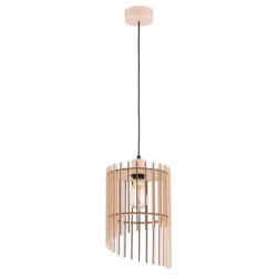 Lampa wisząca ALFA SOLANA DREWNIANA 1xE27 25cm | 61367