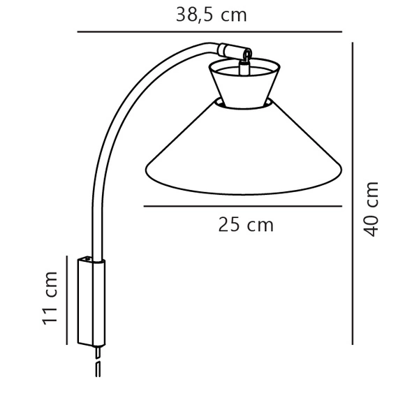 Kinkiet DIAL E27 40W Metal | Biały