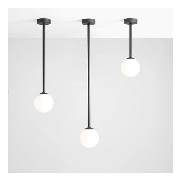 Aldex Lampa sufitowa PINNE SHORT BLACK 1080PL_G1_S, czarny/biały, 1x40W E14