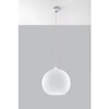 Szklana lampa wisząca BALL SL.0256 Biała 1xE27
