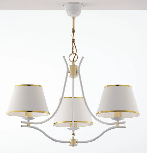 Klasyczny Żyrandol SAMBA wys. 83cm 3xE27 15W IP20 | biały