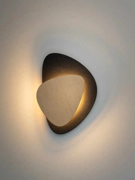 Lampa Sigma PEDRA kinkiet czarny/dąb 40868