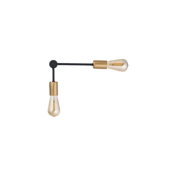Kinkiet ścienny loftowy ROTOR II E27 60W szer. 32cm | czarny 7933