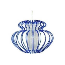 Lampa wisząca IMPERIA 45 cm 31-36592 niebieska 1x60W E27