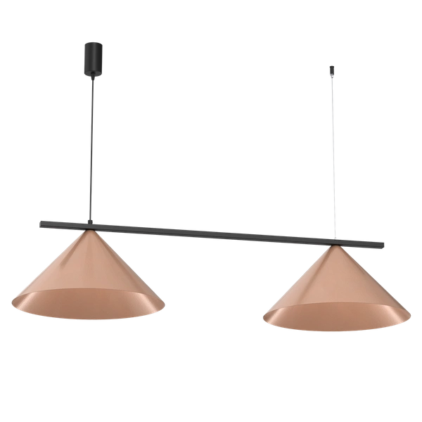 Lampa wisząca CAPITAL CZARNY-MIEDZIANY 2XGX53