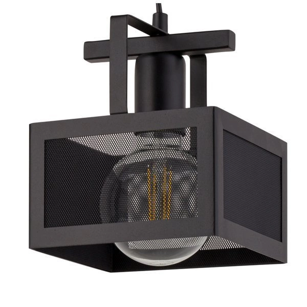 Lampa sufitowa wisząca siatka ALBERT 1 ZWIS czarny 32177