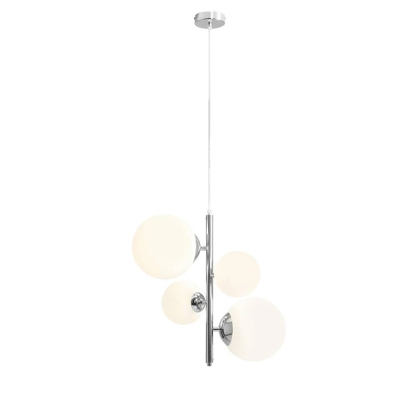 Aldex Lampa wisząca BLOOM 4 CHROME 1091L4 chrom/biały 2x40W E14 + 2x60W E27