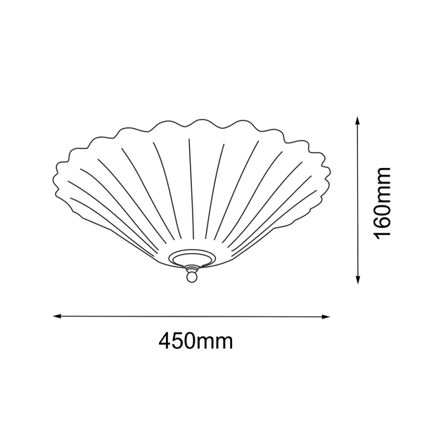 Plafon Bacelo 45 - Mosiądz polerowany-srebrny (160 mm) 8159 Antigo