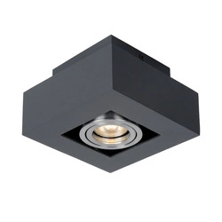 Spot sufitowy CASEMIRO dł. 14cm GU10 | czarny/aluminium