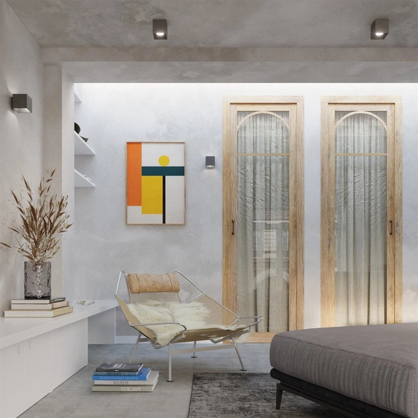 Plafon QUAD 1, SL.0567, antracyt, 1x40W GU10