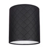 Abażur Cylinder E27 H20 Czarny Tkanina A0983