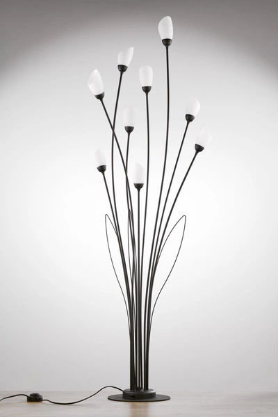 Klasyczna Lampa podłogowa GLORIOSA wys. 160cm 9xG9 14W IP20 | czarny mat