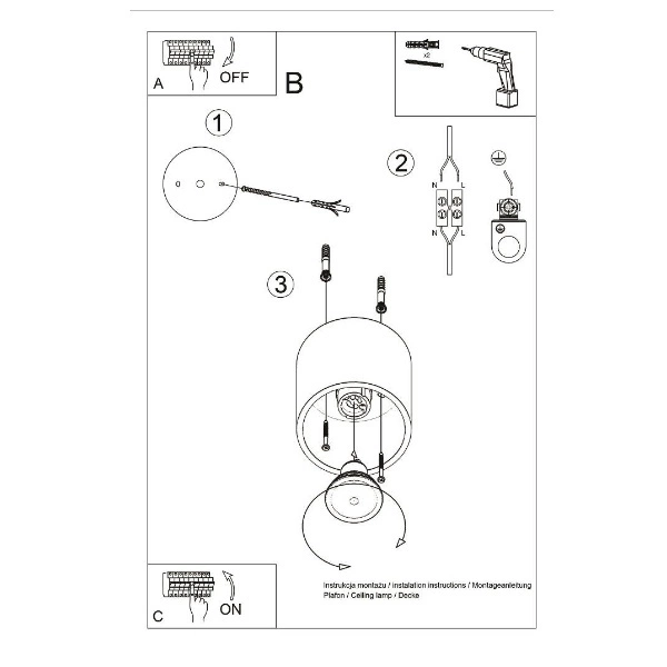 Sollux Plafon ORBIS 1 Aluminium szary 12W LED , SL.0018