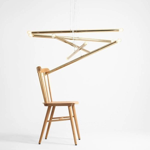 Aldex Lampa wisząca TUBO 10, 1072M30, złota, 10x40W E14