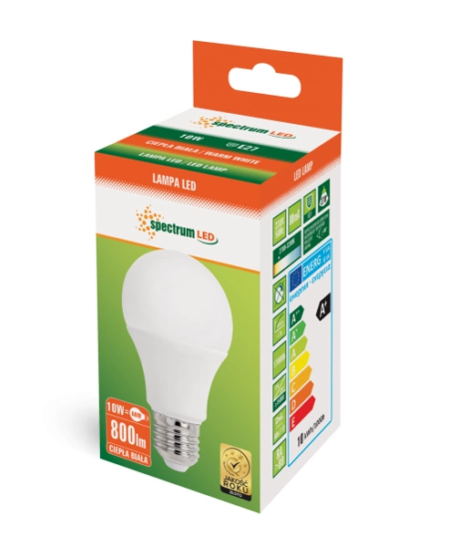 Żarówka LED GLS E27 230V 10W barwa ciepła 3000K