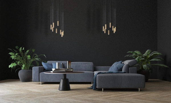 Nowoczesna lampa wisząca SOPEL DUE 8 czarny/złoty 33239