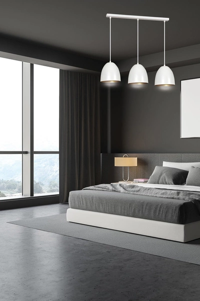 Lampa wisząca Emibig LENOX 3 Biały / GOLD 411/3