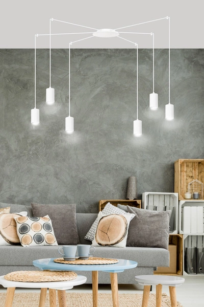 Lampa wisząca Emibig TRAKER 6 WH/Biały 525/6