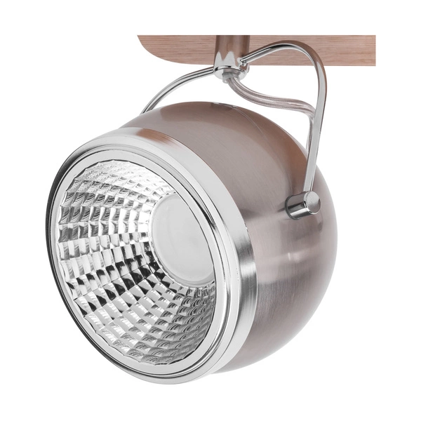 Lampa sufitowa z drewna Ball w zestawie 2xGU10 6W LED Olejowany Dąb/Satynowy Metal/Chromowany Metal 5031274