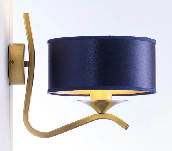 Klasyczny Kinkiet KASZMIR wys. 23cm 1xE27 15W IP20 | złoty połysk