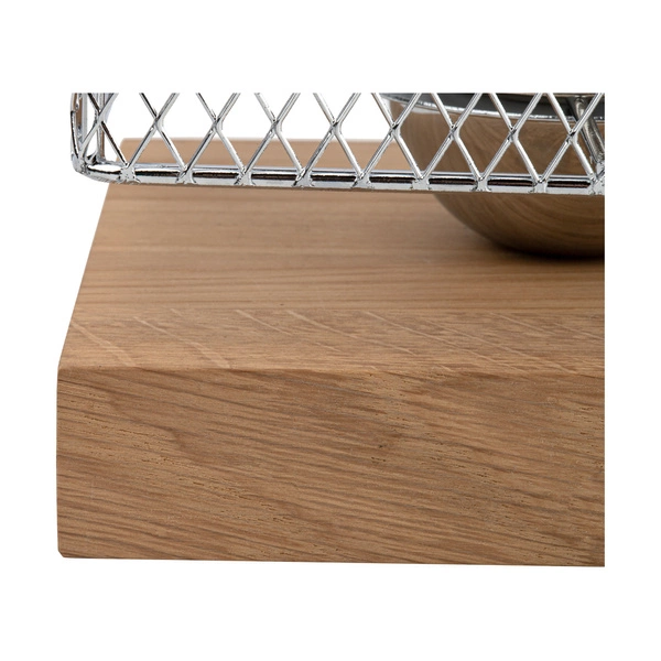 Lampa stołowa Norman Wood 1xE27 Max.25W Dąb olejowany/Chromowany metal/Przezroczysty kabel PVC 9175974