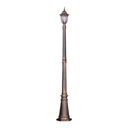 Lampa ogrodowa stojąca K-7007B/1N CZARNY/ZŁOTY z serii VASCO