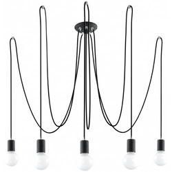 Lampa wisząca EDISON 5 SL.0371 czarna 5xE27