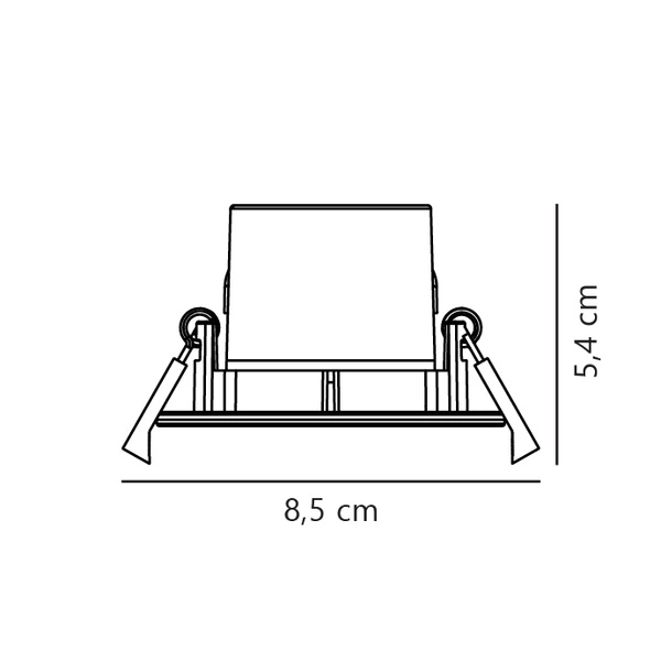 Oprawa wpuszczana DonSmart LED 2200-6500K Biała zmienna (CCT) Plastik | Czarny