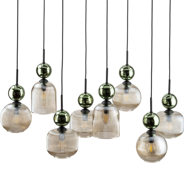 SOPHIA GREEN COGNAC LAMPA WISZĄCA 8XE14