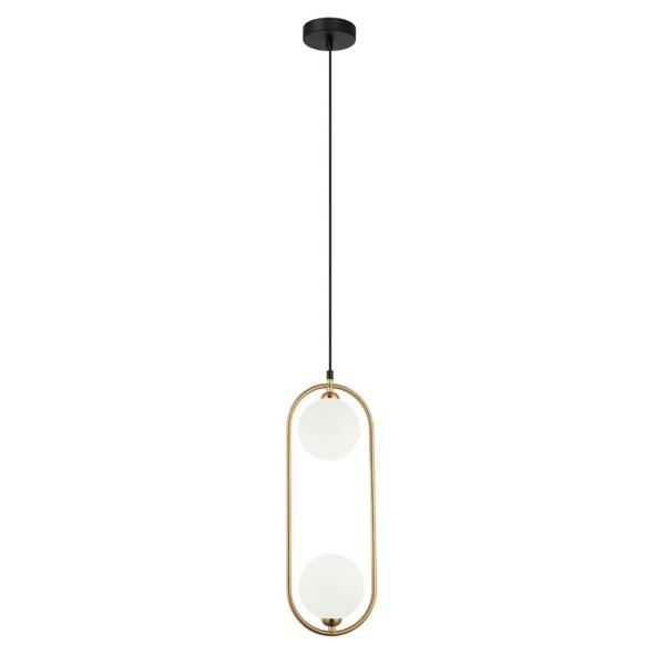 Lampa wisząca Lupus wys. 42cm 2xG9 | brąz antyczny