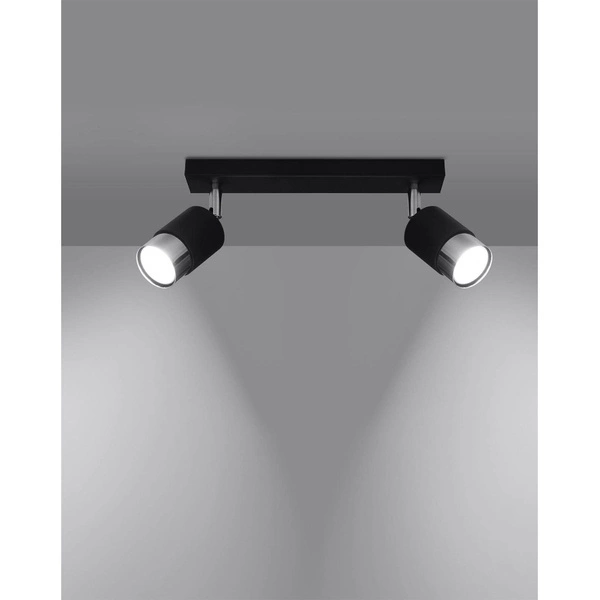 Lampa sufitowa (spot) NERO 2, SL.1065, czarny/chrom, 2x40W GU10