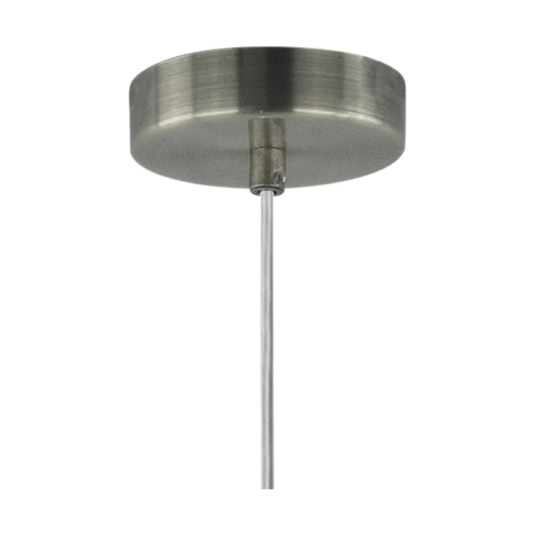 Lampa Wisząca Josefina 3xE27 Max.25W Satynowy Metal/Przezroczysty Kabel PCV/Antracytowy Klosz z Tkaniny 57850127