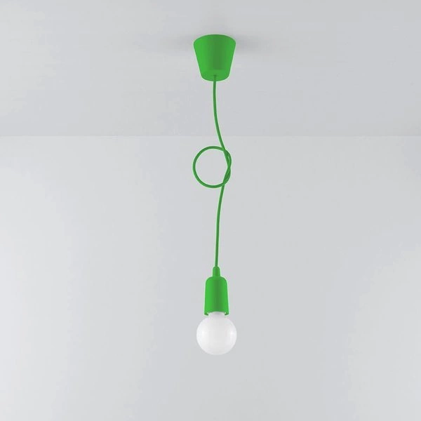 Lampa Wisząca DIEGO 1, PCV Zielona, E27 60W, SL.0581