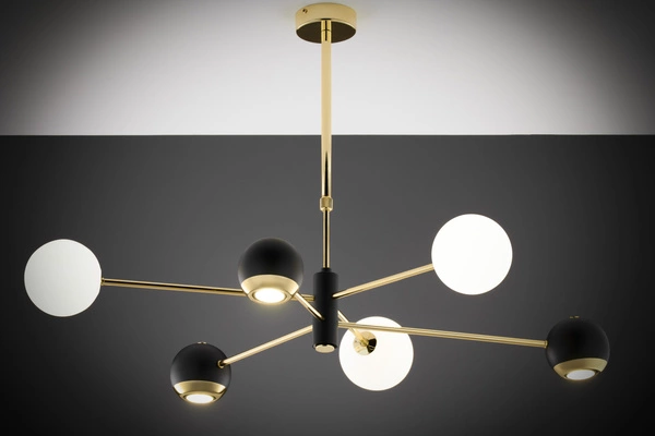 Nowoczesny Żyrandol MOKA wys. 47-69cm 3xG9 3xGU10
14W IP20 | Złoty