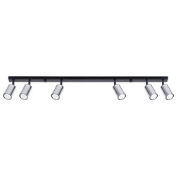 Plafon WINX 6L czarny/chrom