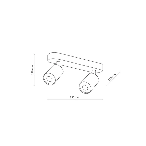 Lampa sufitowa TOP WOOD 3291 2xGU10 czarna 3291