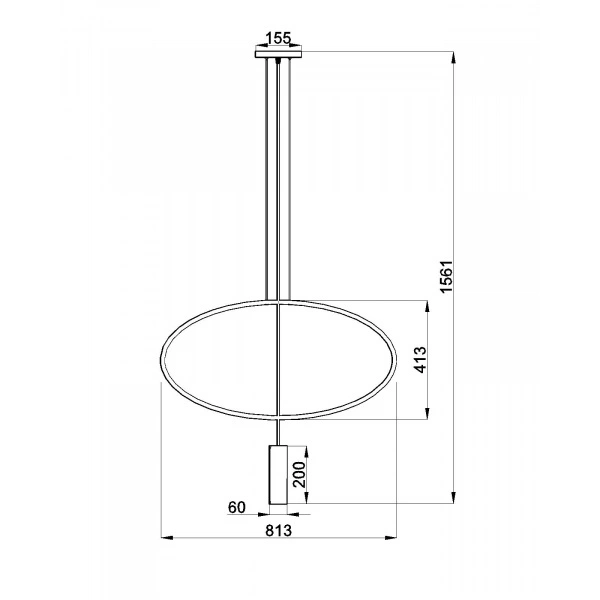 Lampa wisząca HOLAR 1 TH.016CZ czarna 1xGU10