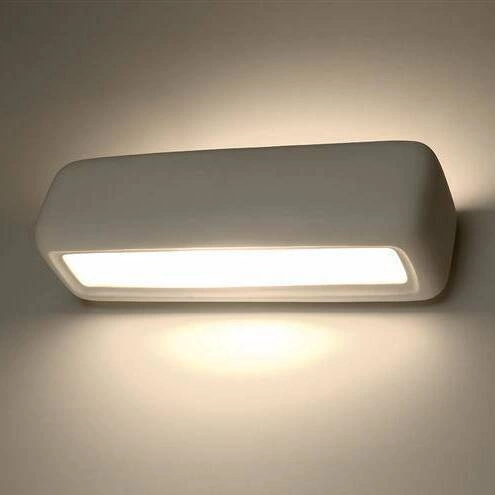 Biały kinkiet ceramiczny SOLLUX SUBANI SL.0840 1x60W E27