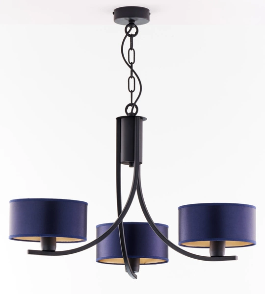 Klasyczny Żyrandol ARTHUR wys. 71cm 3xE27 15W IP20 | czarny