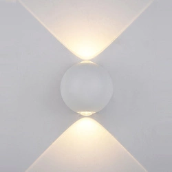 Kinkiet zewnętrzny Carsoli śr. 10cm 4W LED ciepła biel 3000K | biały