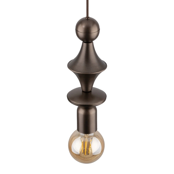 Lampa wisząca TOWER BROWN Glamour E27 wys.150cm dług.10cm | Brąz 10703